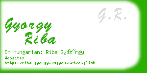 gyorgy riba business card